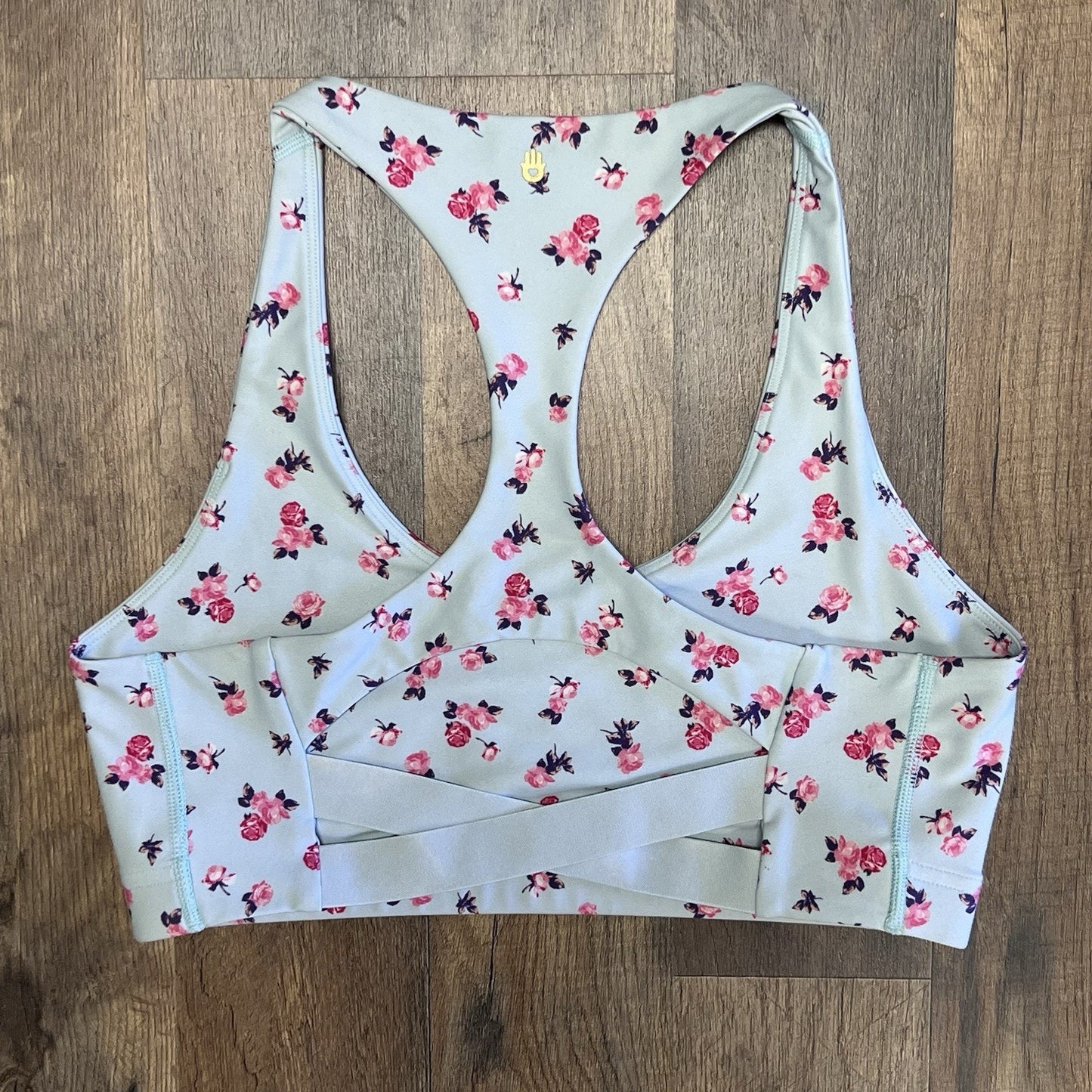 Spiritual Gangster Verve Jersey Sports Bra (M) Floral Coquette Strappy Racerback