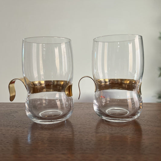 Jorma Vennola Iittala Finnish Tea Glass "Paula" 4.5” Scandinavian MCM Brass