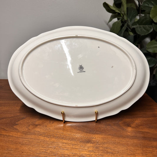 Vintage Castleton Rose Bone China 13" Oval Serving Platter Romantic Cottagecore