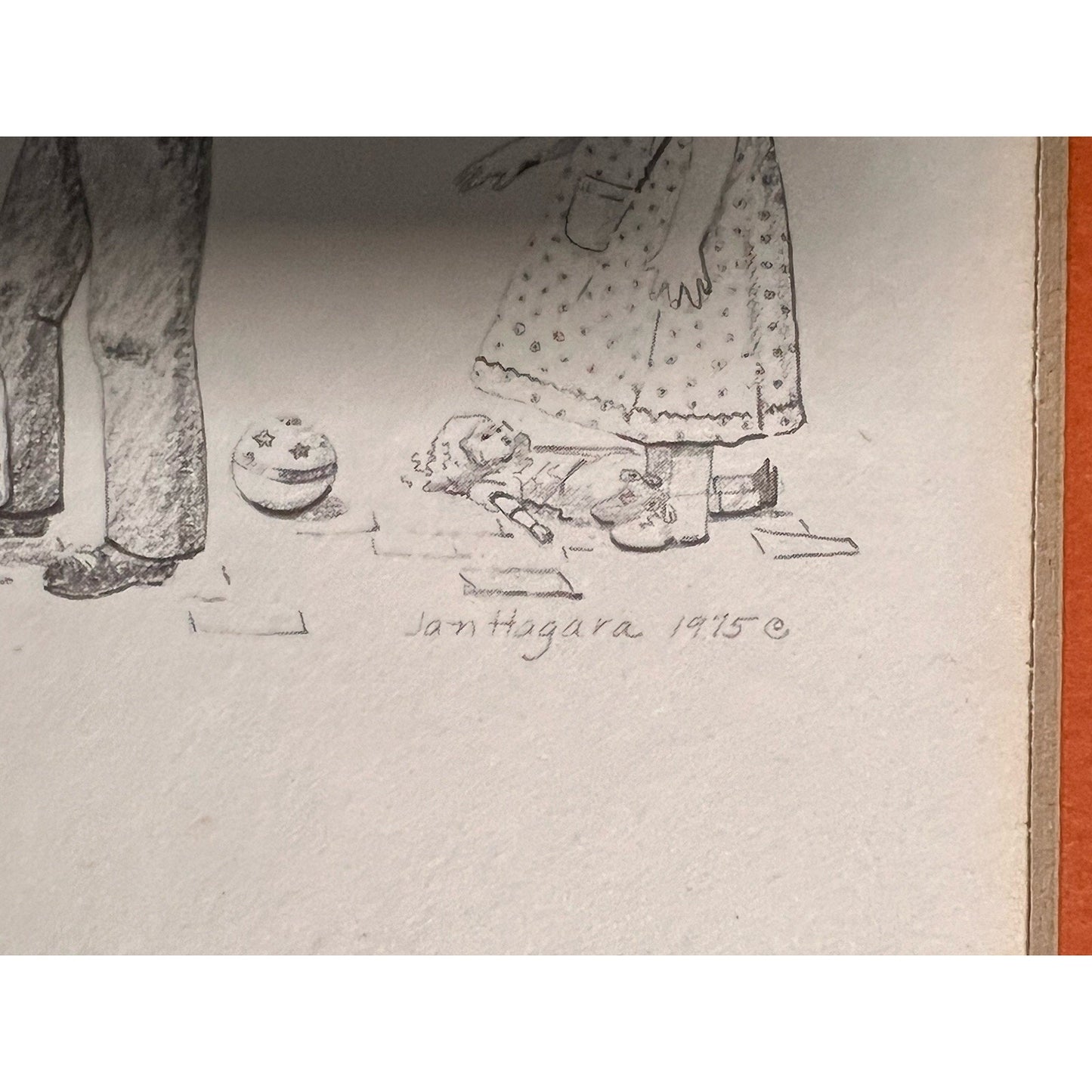 Jan Hagara Pencil Drawing Lithograph From 1975