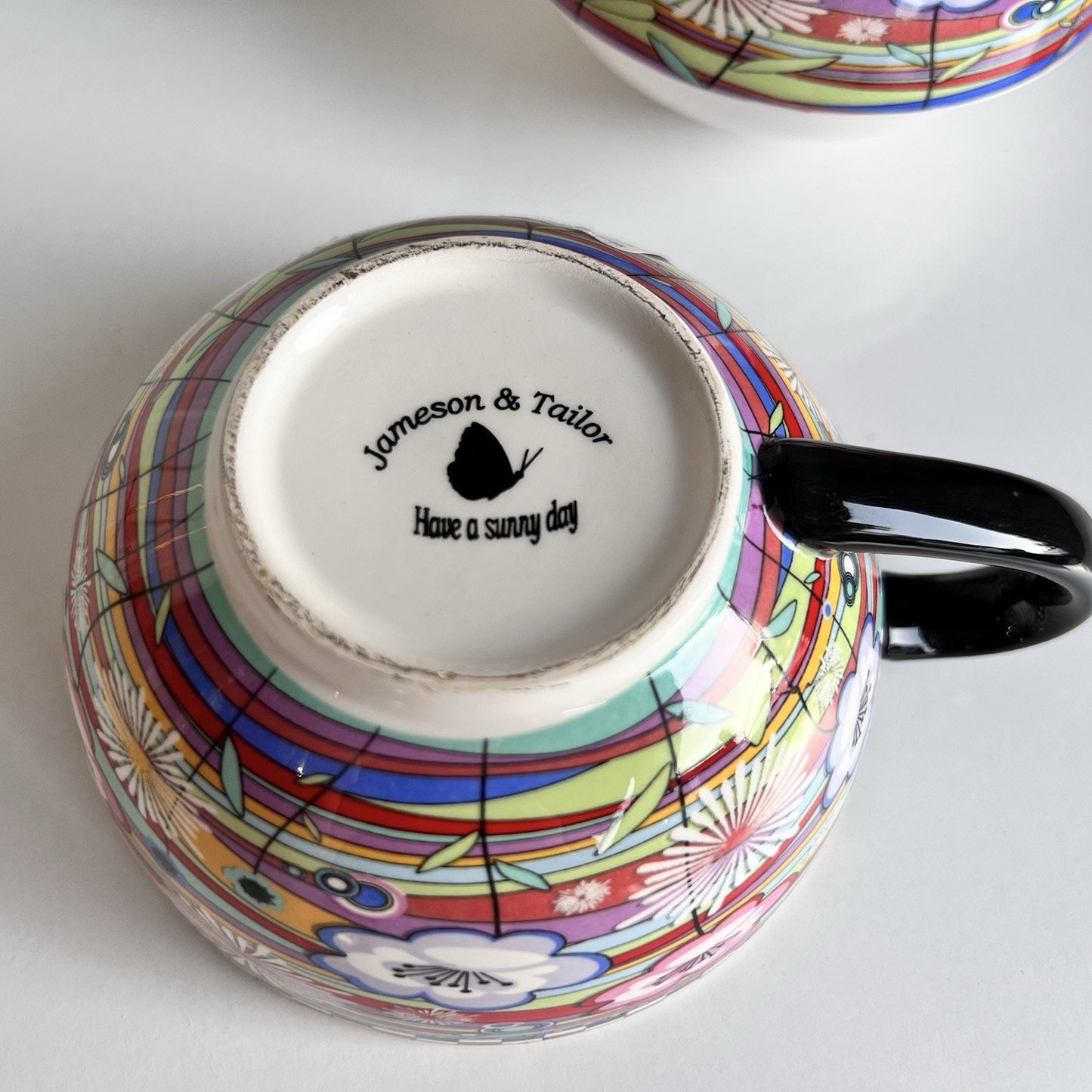 Jameson & Tailor Designer Porcelain Tea for One Set Teapot Cup Unique Colorful