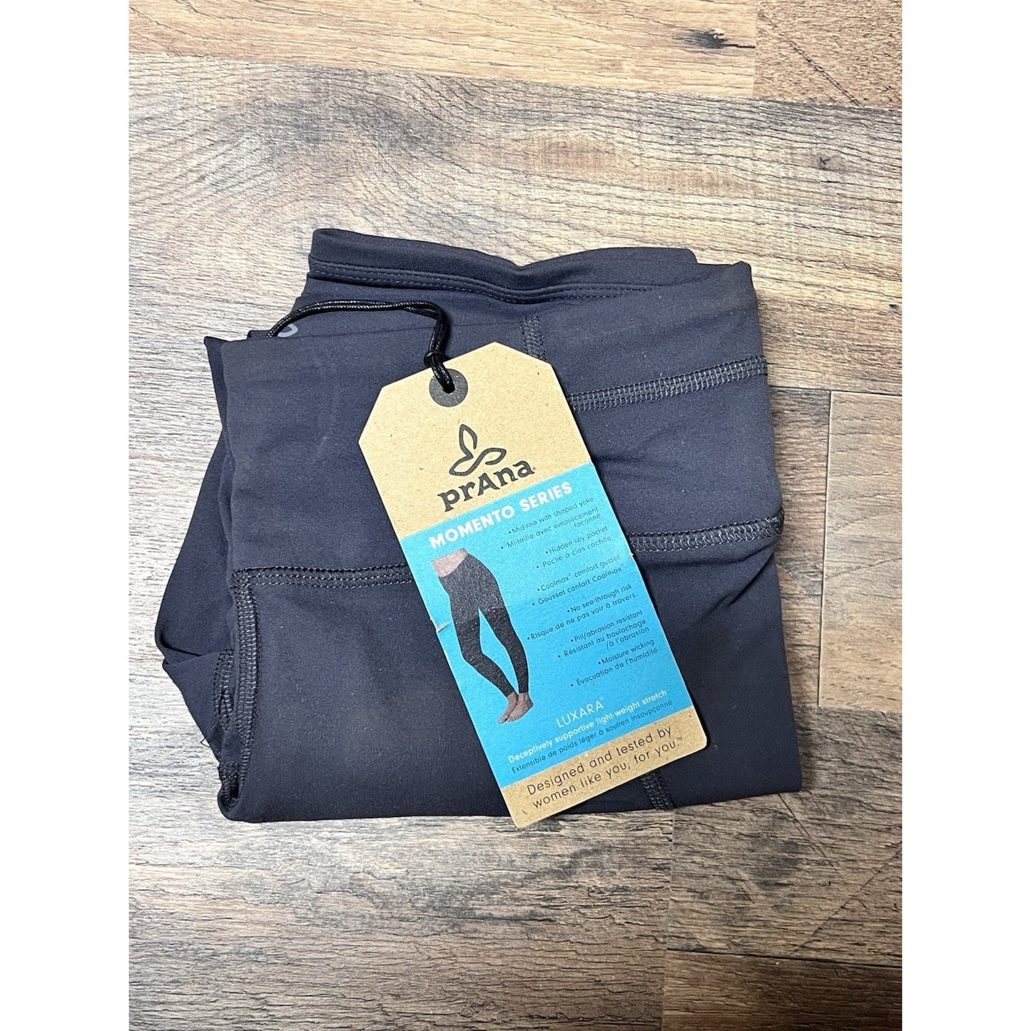 NWT prAna XS Momento Capri Charcoal Grey 7/8 Leggings Coolmax