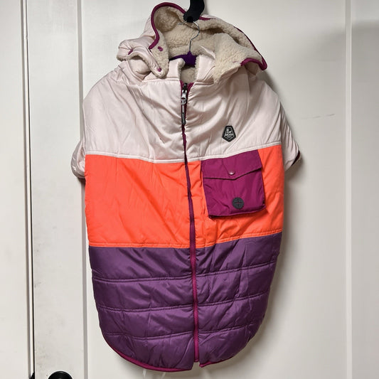 Arcadia Trail XXL Reversible Puffer Dog Coat Fleece Hood Water Repellent Pink