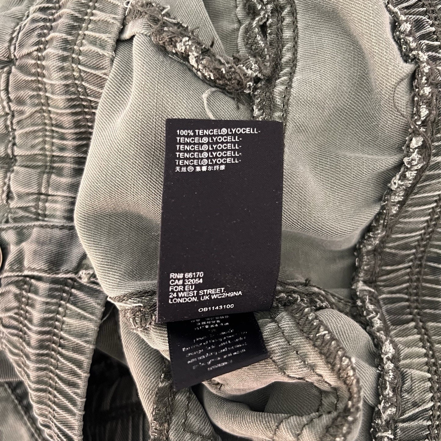 Anthropologie XS/30 Leda Utility Jogger Pants Green Camo Drawstring Comfort