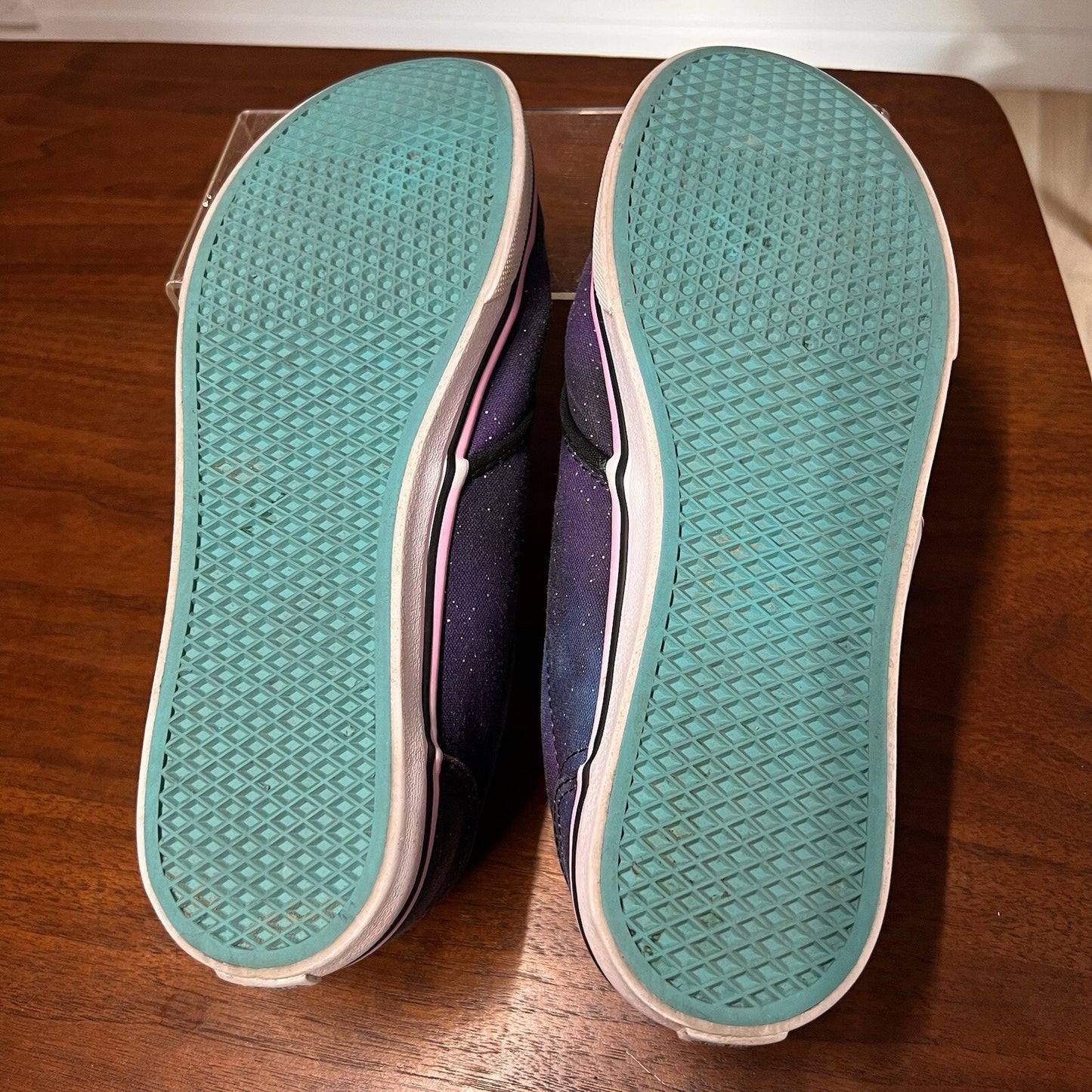 VANS LPE (Sz 9 Women) Blue Purple Pink Cosmic Galaxy Space Lace Up Lo Pro