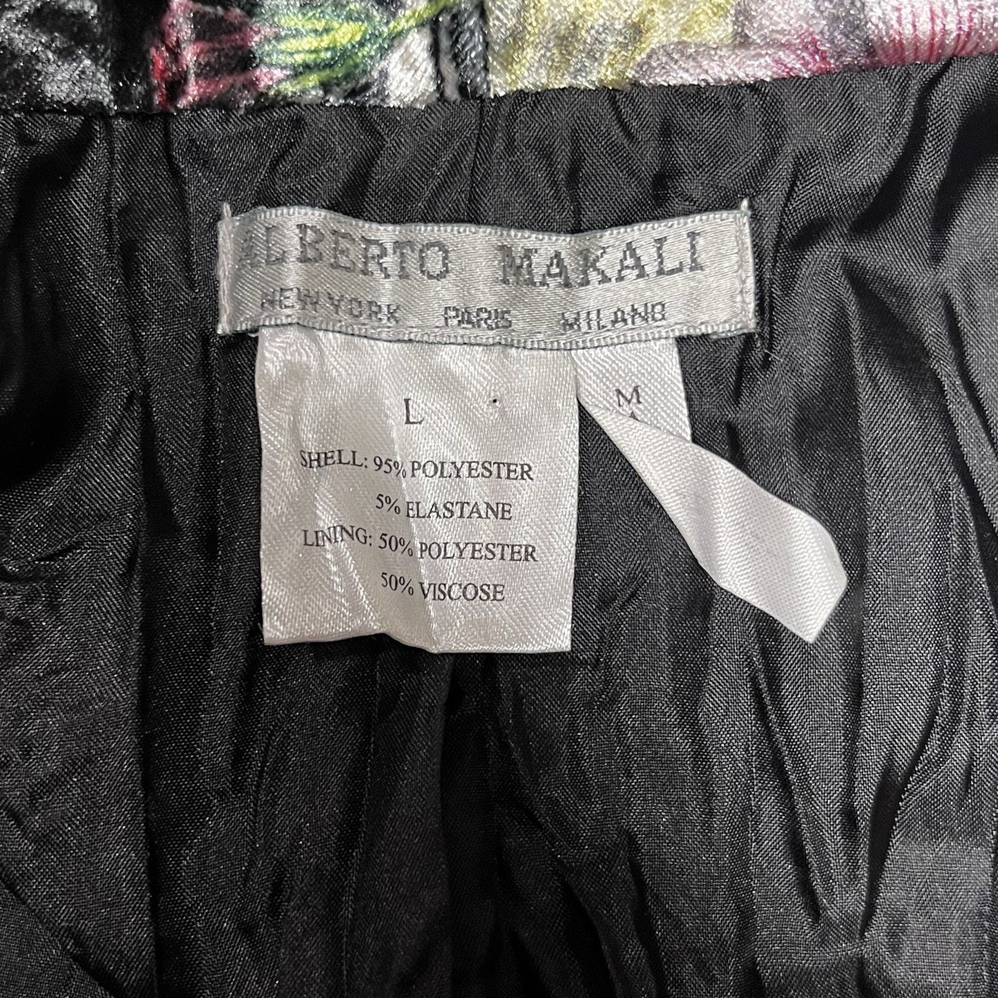 Alberto Makali Velvet Blazer Floral (L) Gothic Witchy Romantic Wearable Art