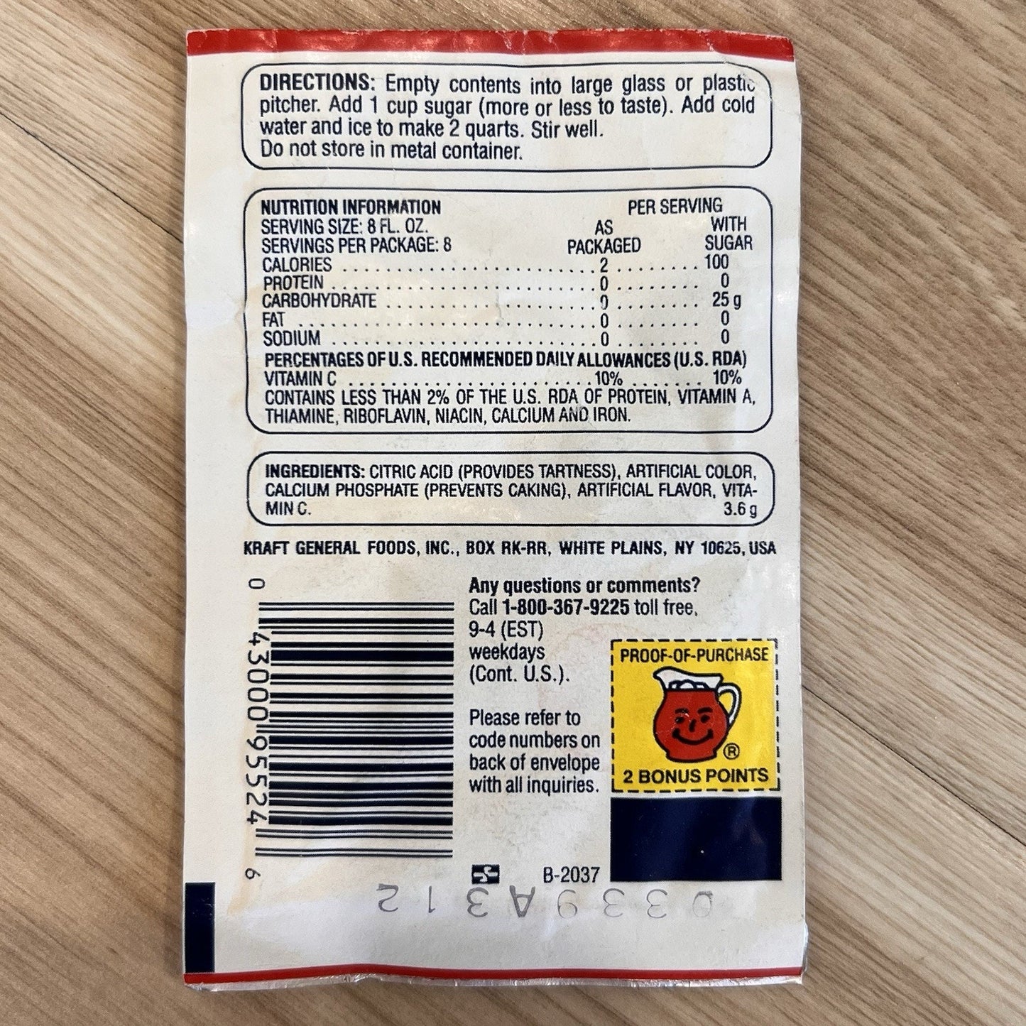Vintage Kool Aid Rock A Dile Red Packet NOS Drink Mix Unopened 90s