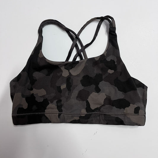 Athleta Girl Size 12/L Sports Bra Strappy Full Coverage Criss Cross Back Black