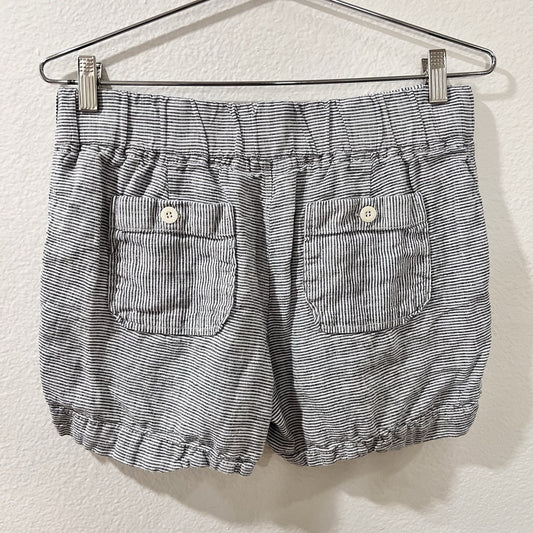 Athleta 100% Linen (6) Mid Rise Striped 30” Shorts Coastal Preppy 4” Inseam