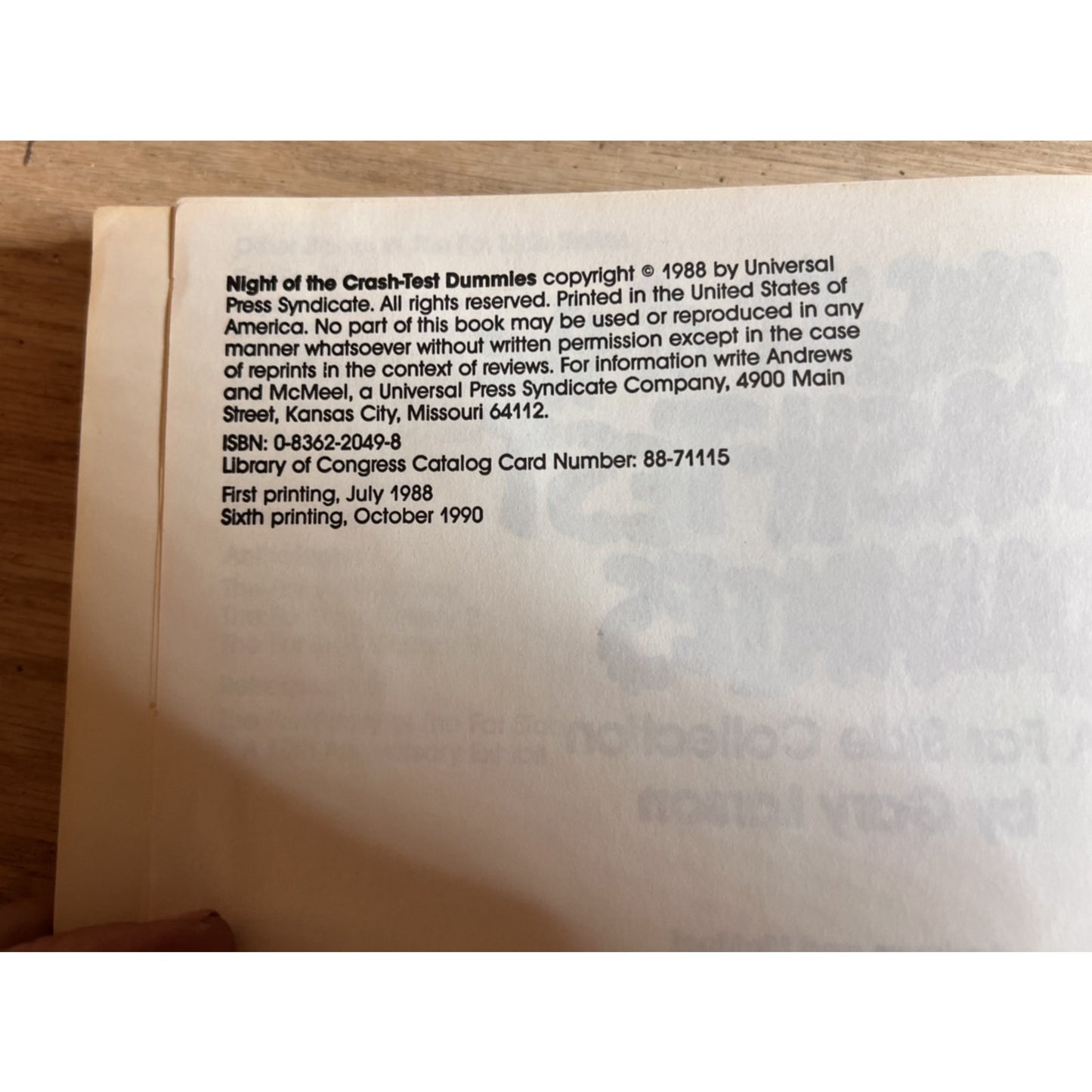 2 VTG Far Side Books It Came From the Far Side & Night of the Crash-Test Dummies