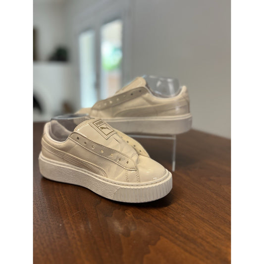 Puma Basket Platform Patent "Oatmeal" (Model: 363314-02) Women’s Size 6