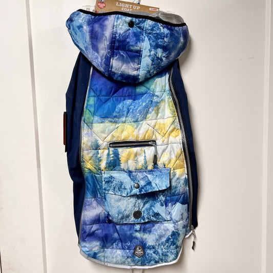 Arcadia Trail XXL Dog Coat Light Up Puffer Fleece Hood Insulated Reflective Camp