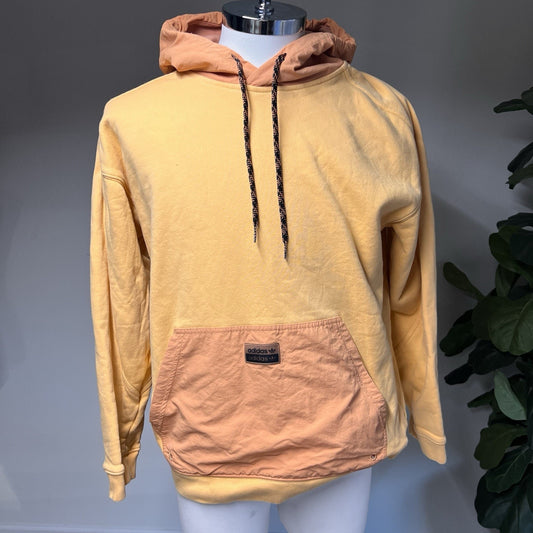 adidas Originals Men's R.Y.V. Utility Hoodie Orange Colorblock Retro Streetwear
