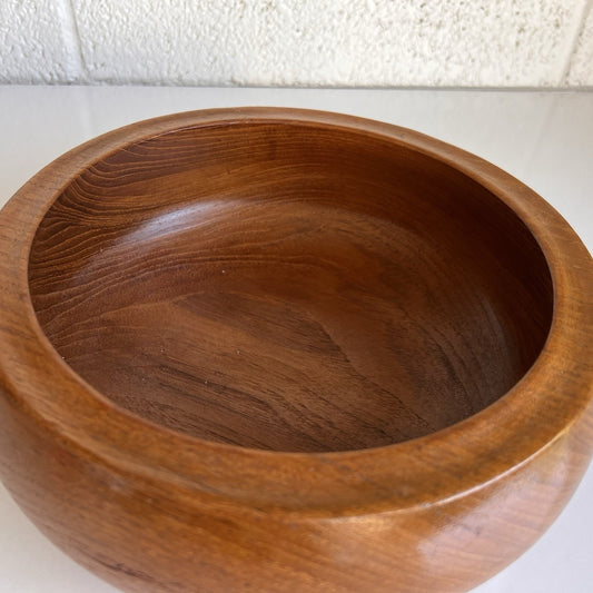 10” Vintage Teakwood Serving Salad Bowl Mid Century Modern Thailand MCM