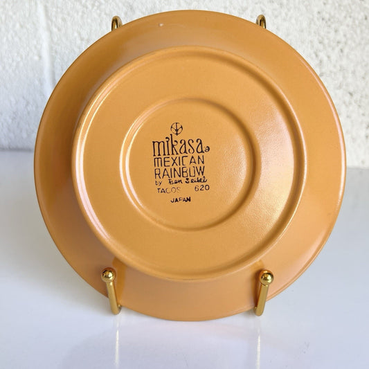 RARE (6) Mikasa Mexican Rainbow “Tacos” Ben Seibel Side Plates 6” MCM Stoneware