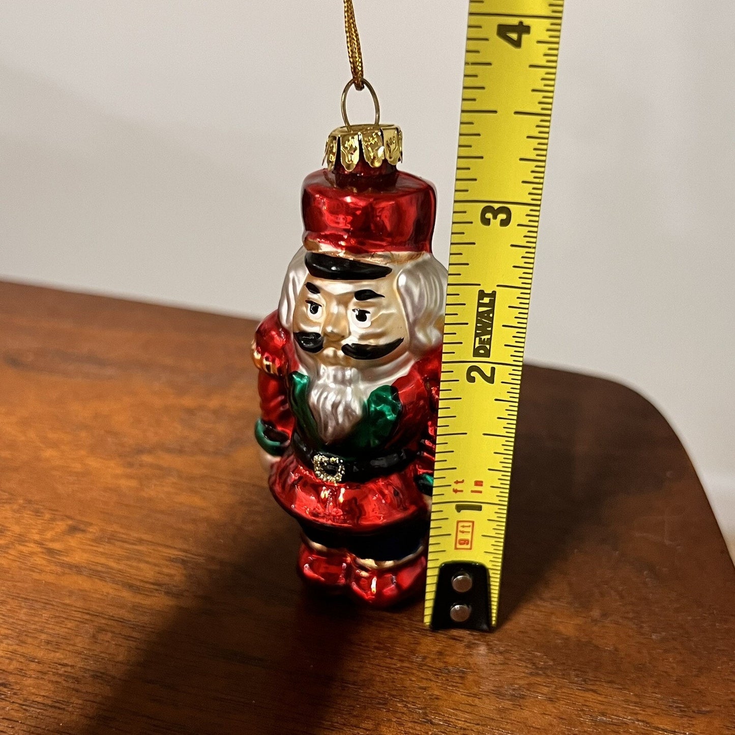 Avon Old World Style Hand Blown Mercury Glass Nutcracker Christmas Ornament MCM