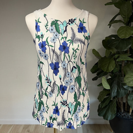 Anthropologie Meadow Rue XS Embroidered Floral Boho Top Cottagecore Romantic
