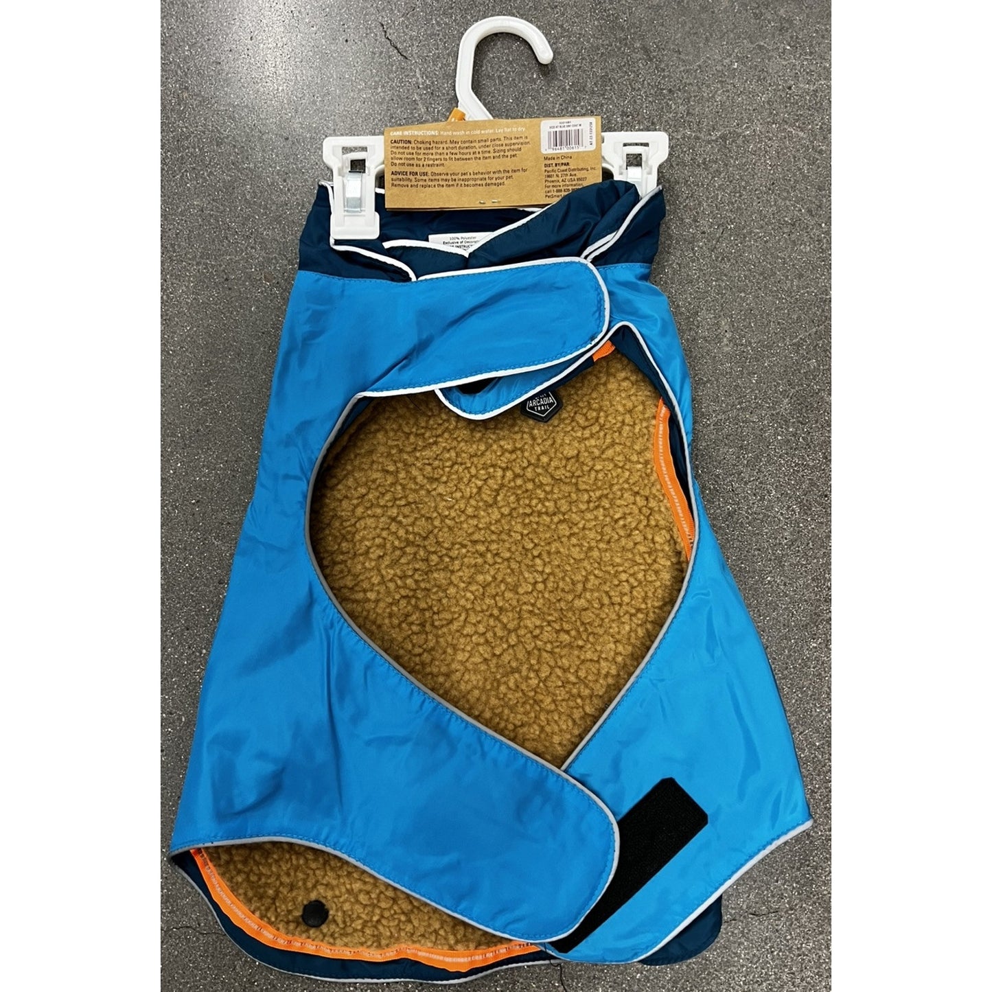 Arctic Trail 3-in-1 Blue Multiwear Fleece Lined Coat For Dogs Sizes XXL/XL/M