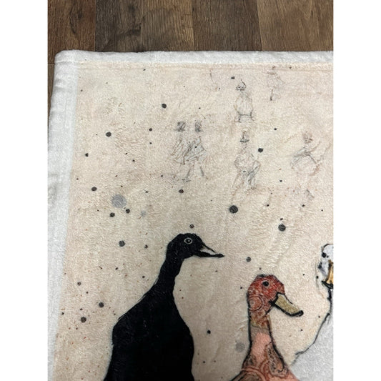 Silk Touch “Five Ducks” by Sarah Jenkins Throw Blanket