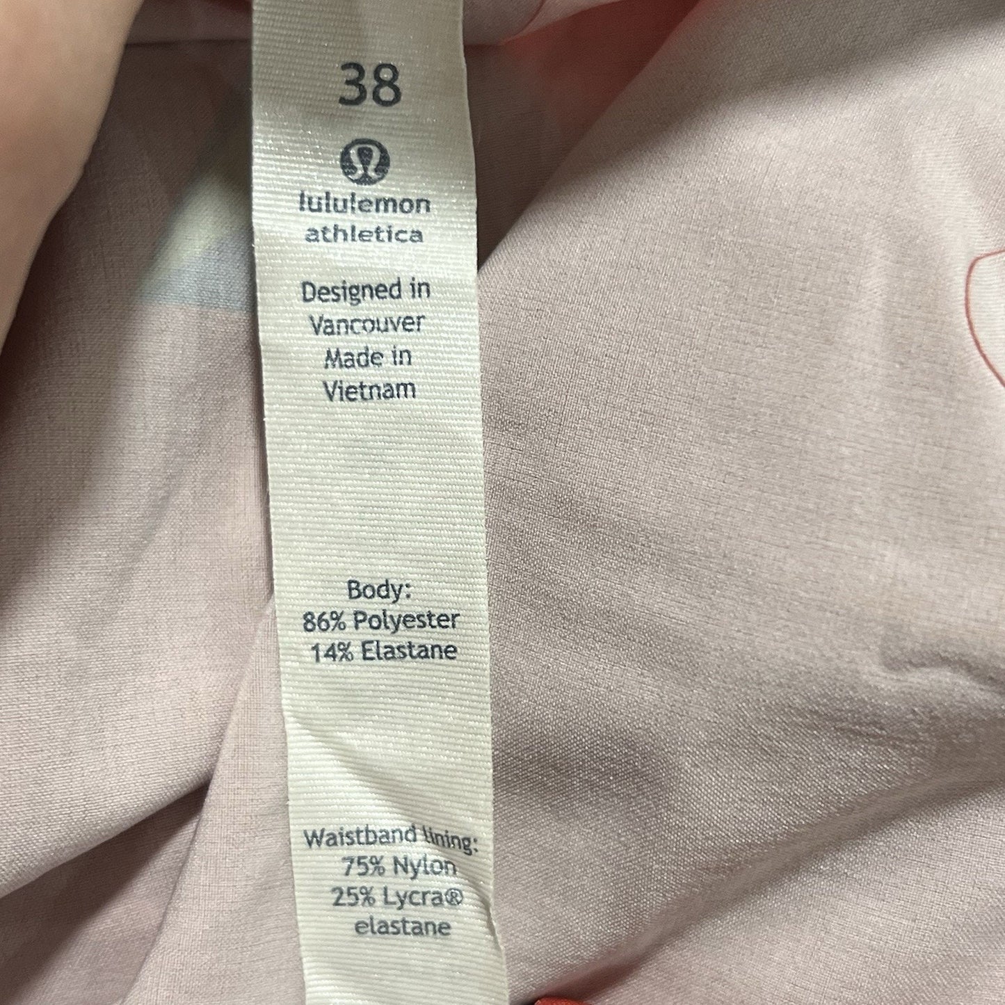 Lululemon Men 38 XXL Current State Board Shorts Swim Trunks Adjustable Pink Red