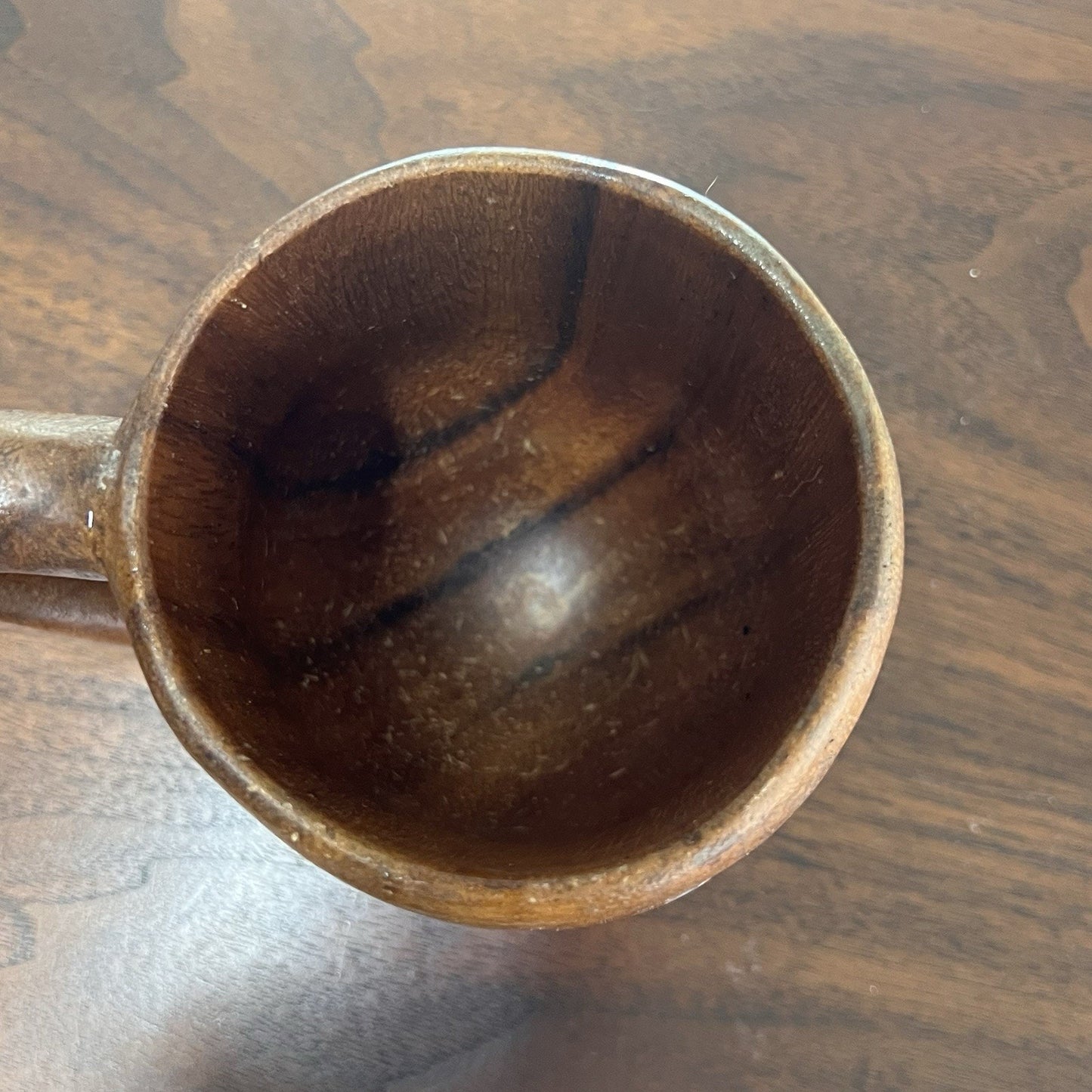 Vintage ‘60s Tiki Mug Cup Ku Face Carved Hawaiian Handle 4”
