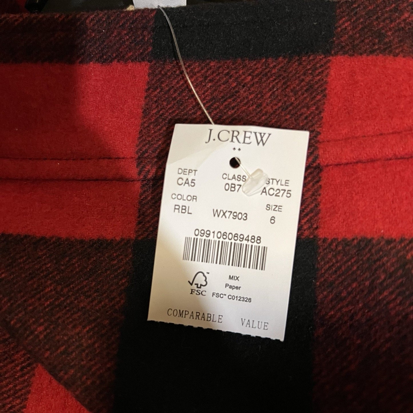 NWT J Crew (6) Plaid Skirt Wool Preppy Classic Holiday Academia Collegiate
