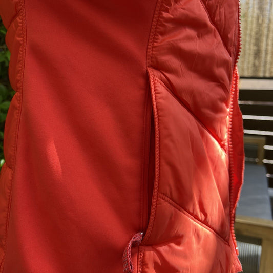 (S) Athleta Rock Ridge PrimaLoft Full Zip Puffer Vest Red Lightweight Pockets
