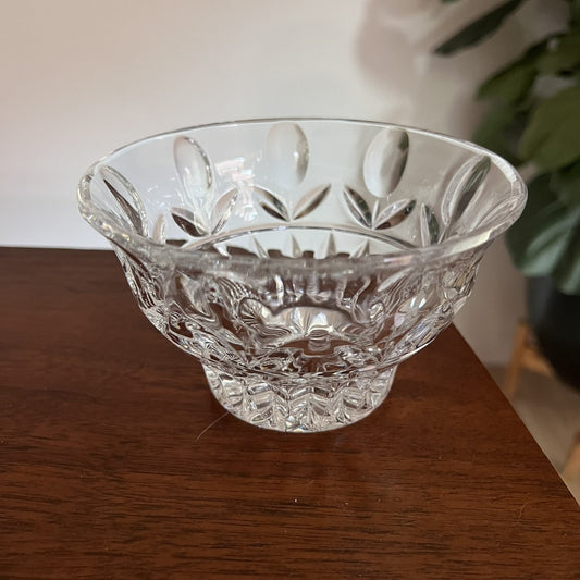 Block “Tulip Garden” 24% Lead Crystal 5” Bowl Hand Crafted Danish Scandinavian