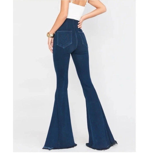 Show Me Your Mumu Berkeley Bells Bellbottom Jeans (S 28”) High Rise Dark