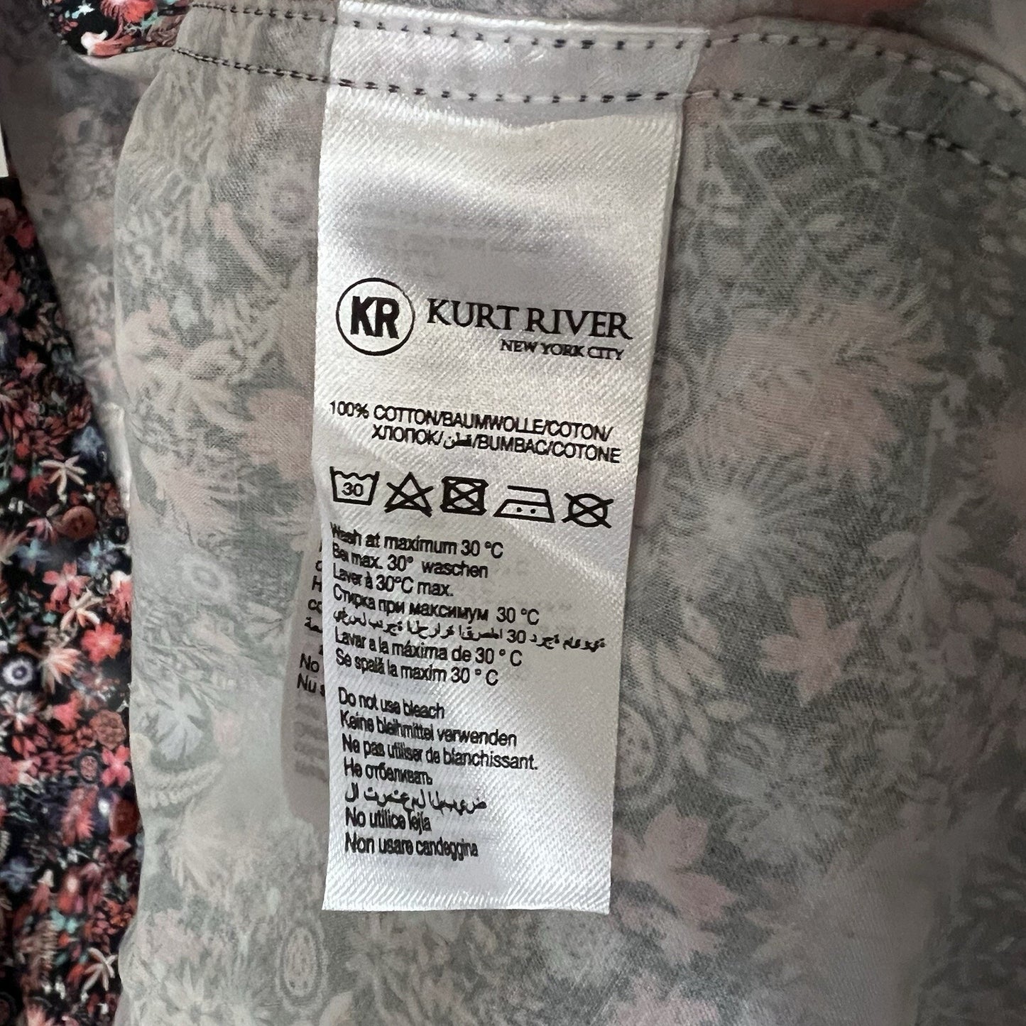NWT Kurt River “Hell’s Spread” XL Slim Fit Button Up Long Sleeve Unique Colorful