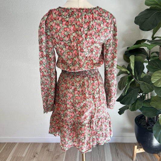 Vineyard Vines Girls 16 XL Smocked Dress Long Sleeve Floral Preppy Cottagecore
