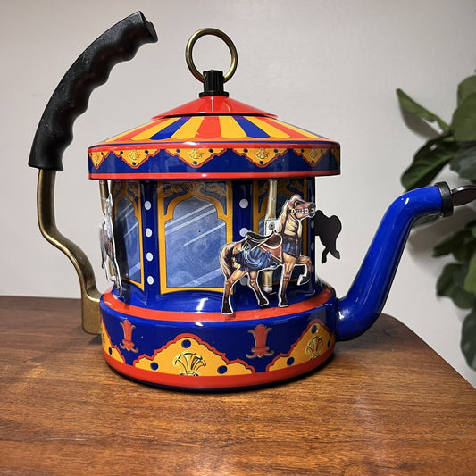 MKI Kamenstein ‘World of Motion’ Steam Driven Tea Kettle Carousel Original Box