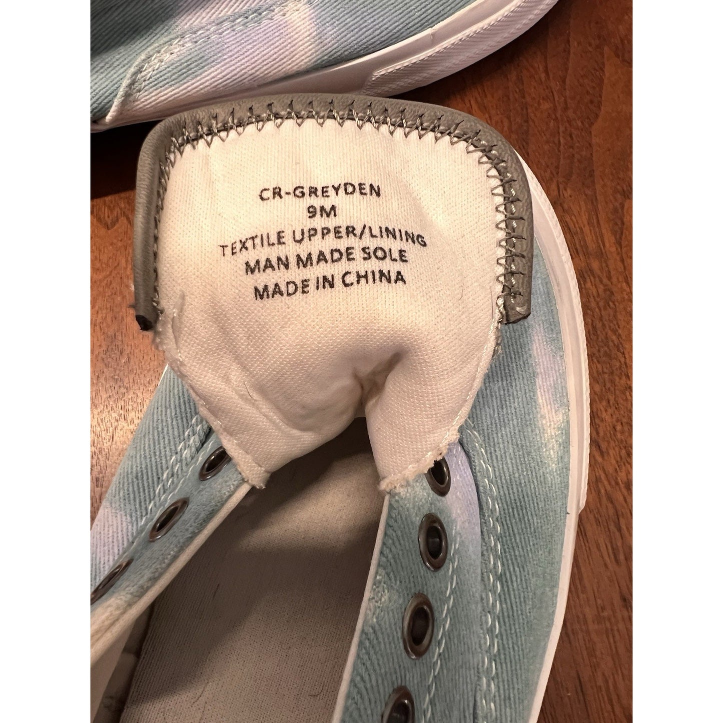 Crown Vintage CR-Greyden Shoes Mens Size 9M Blue Tie Dye Canvas Lace Up Casual