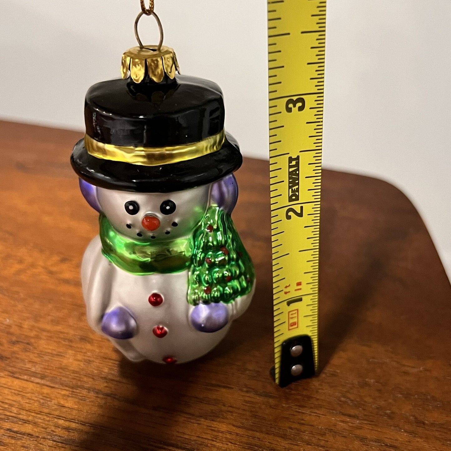 Vintage Avon Frosty Snowman Mercury Glass Christmas Ornament MCM Retro Holiday