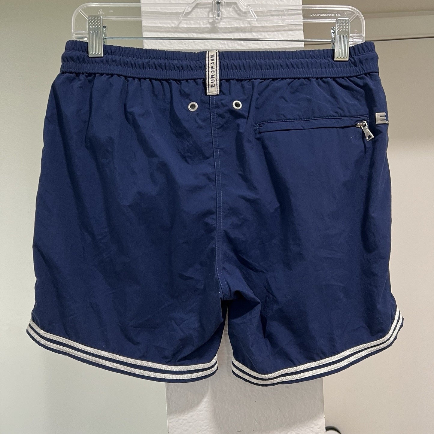 Europann Saint Tropez (M) Swim Trunks Briefs Lined Blue Coastal Nautical Sailor