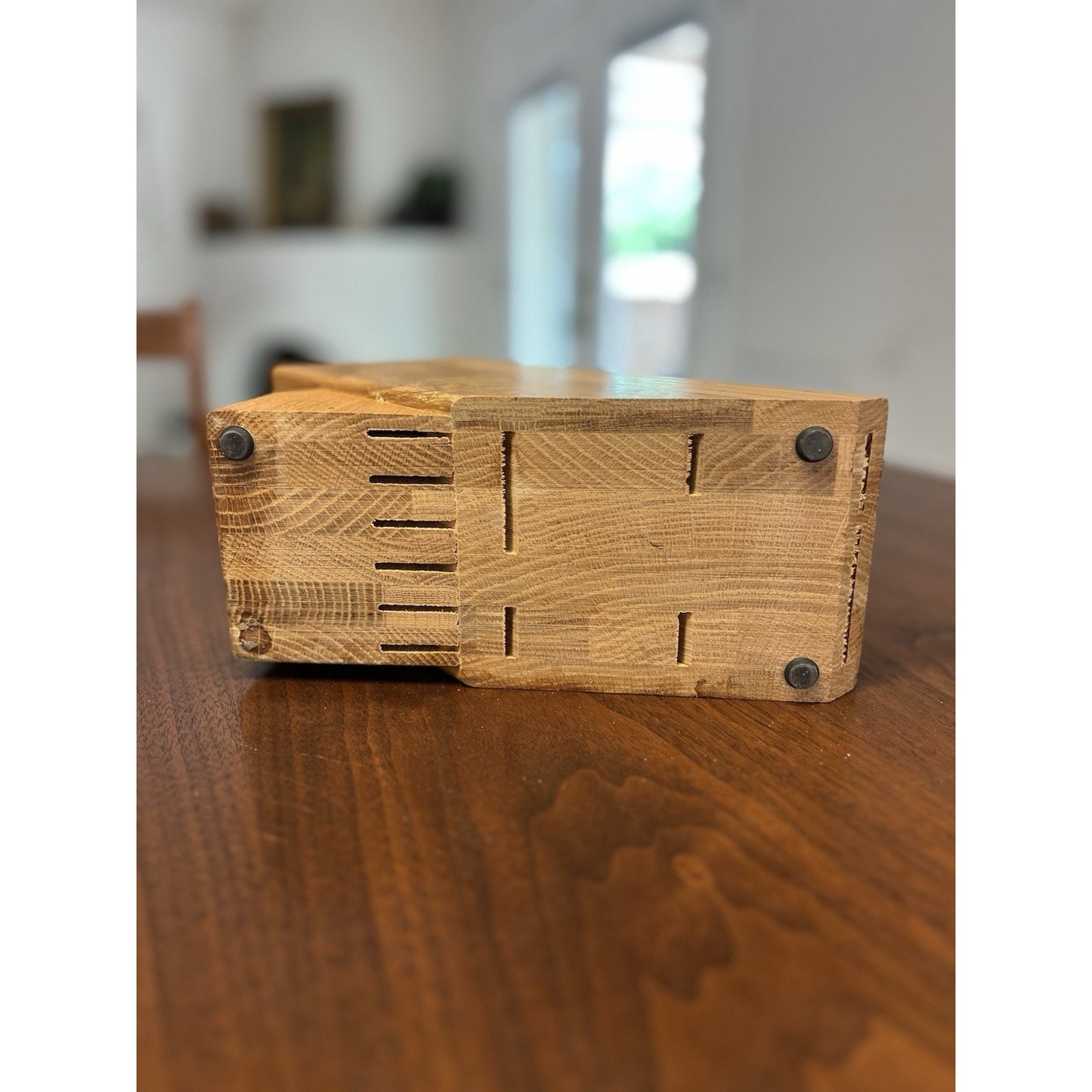 Cutco Oak Knife Block Holder Countertop Kitchen Knife Storage Wood Block