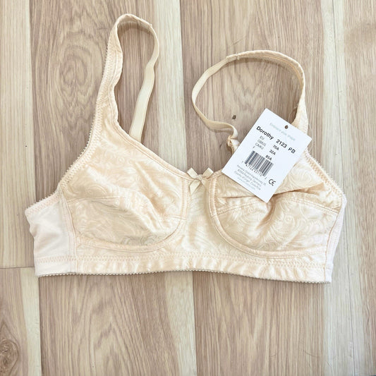 Amoena Dorothy Mastectomy Pocket Bra Soft Cup 32A Nude Post Surgery Wireless