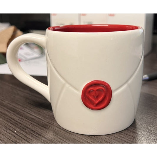 Starbucks 2010 My Valentine Secret Admires Love Letter Red Heart Bone China Mug