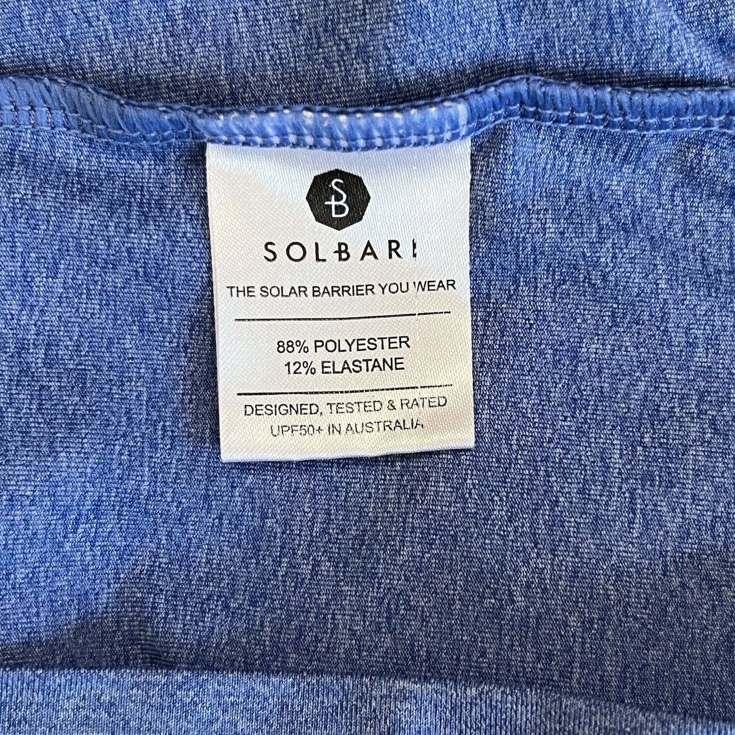 SOLBARI Women’s Long Sleeve (S) Sun Shirt Thumbholes Blue UPF 50+ Lightweight