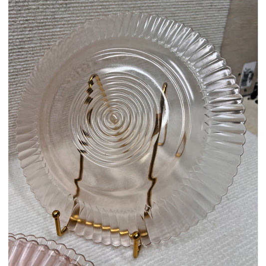 Macbeth Evans Pink Petalware Dinner Plate - Vintage Replacement Glass 9-inch