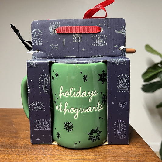 Rae Dunn Harry Potter Slytherin Color Changing Mug Stir Wand Holiday At Hogwarts