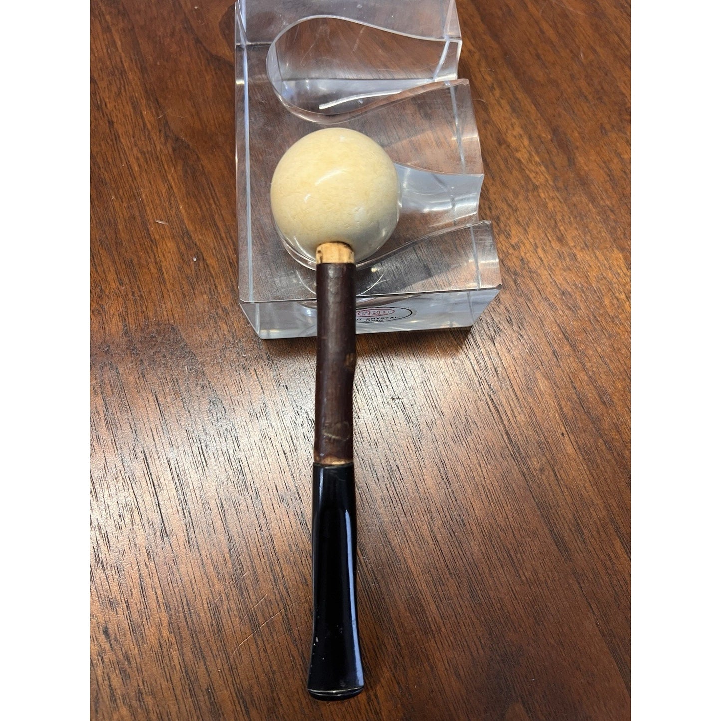 Vintage Straight Billiard Estate Pipe with a Custom Made Stem