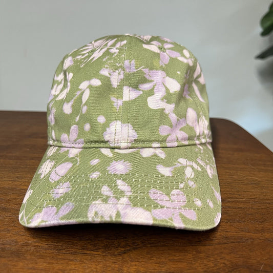 Anthropologie Pilcro Kaia Tropical Print Women’s Baseball Cap Hat Olive Pink