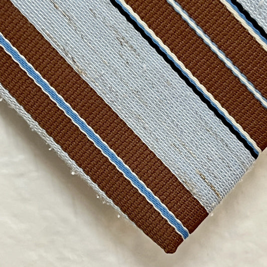 Lilly Daché Vintage Wool & Silk Men’s Necktie 3 x55”Blue & Brown Striped Texture