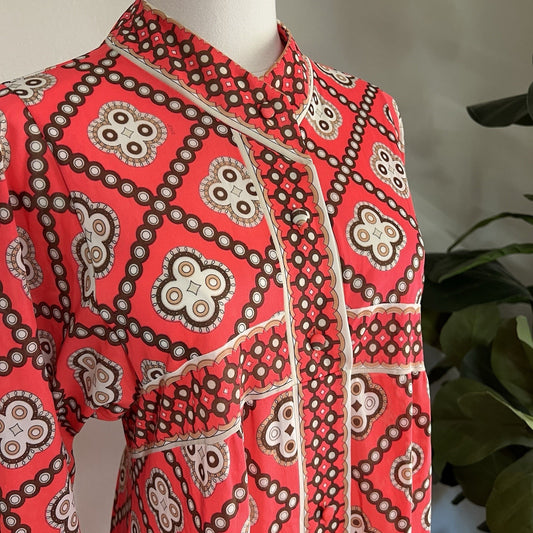 RARE Emilio Pucci Formfit Rogers EPFR Kimono Robe Hostess Gown Mod Psychedelic