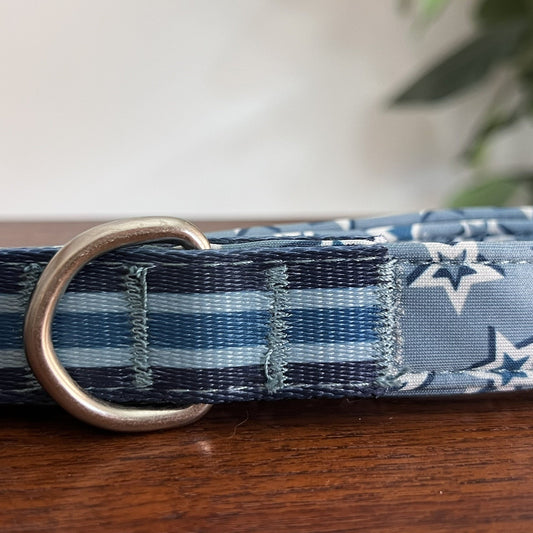 NWT 4’ Short Unisex Star Stripes Blue Dog Puppy Neoprene Leash Top Paw Petsmart