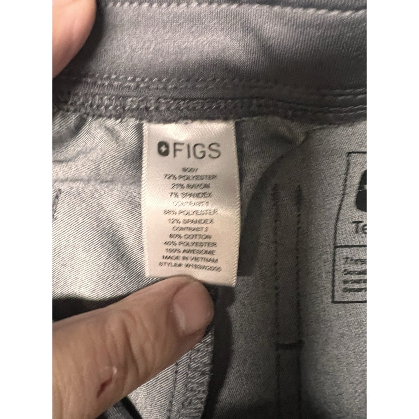 FIGS Zamora 2.0 Jogger Scrub Pants in Graphite Size XS