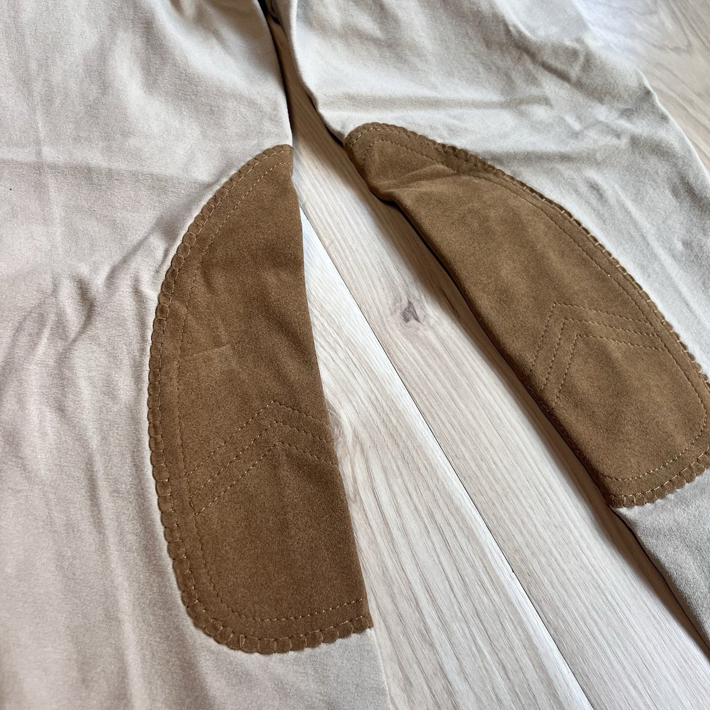 NWT Dover Saddlery Beverly Breeches Girls 14 Horse Riding Pant Tan Knee Patch