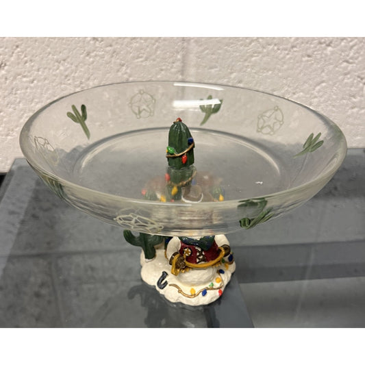 Sonoma Life+Styles SW Snowman Christmas Ceramic & Glass Painted Candy Dish