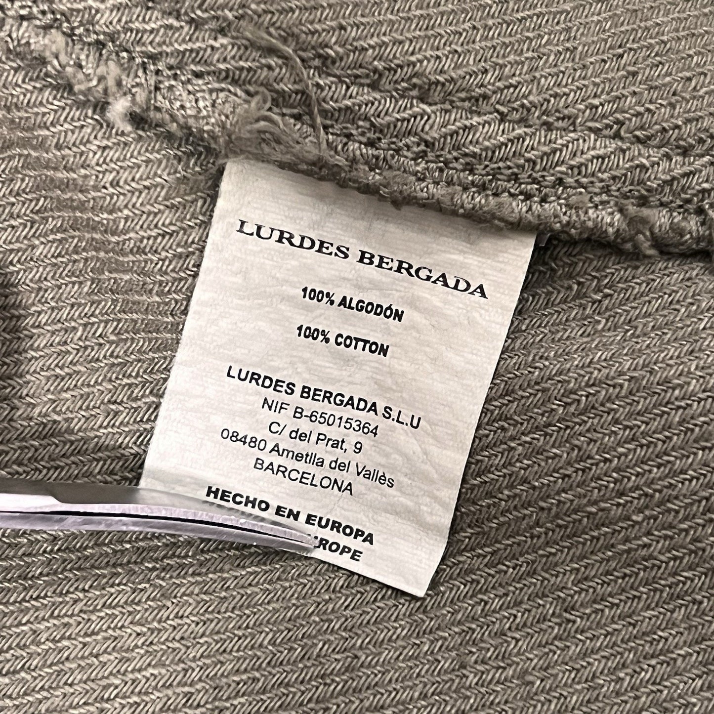 Lurdes Bergada Womens Vest (M) Utility Architectural Urban Lagenlook Green Twill